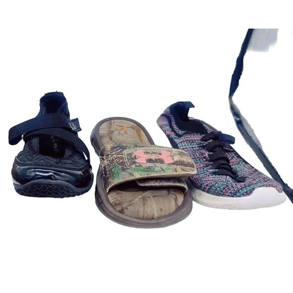 Girls Shoe Lot Size 12, 12.5 LEFT FOOT ONLY AMPUTEE 3 Different Shoes! UA Skech - Picture 6 of 15